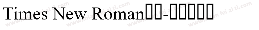 Times New Roman单线字体转换